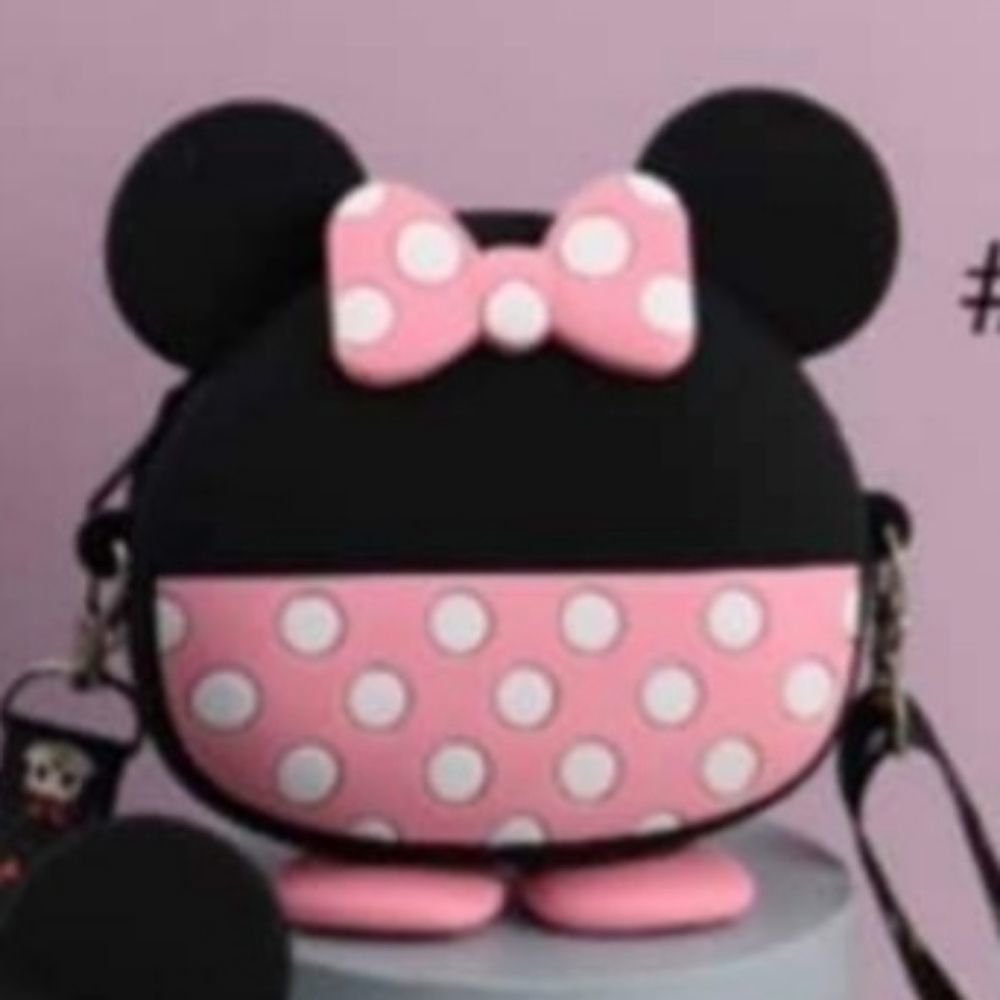 NEW PINK/BLACK MINNIE SHOULDER BAG